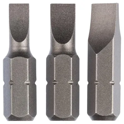Produktbild von Schrauberbit-Set Standard für Längsschlitzschrauben (S), 3-tlg.