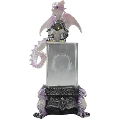Produktbild von Drache mit LED Farbwechsel 3-D Glas und Totenkopf