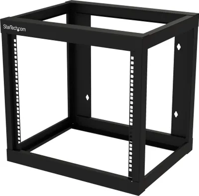 Produktbild von StarTech.com 9HE  Wandmontage Netzwerk-Rack, Open Frame Rack, 18" Tief - Schrank offener Rahmen - 2 Pfosten - geeignet für Wandmontage - Schwarz - 9U - 48.3 cm (19")