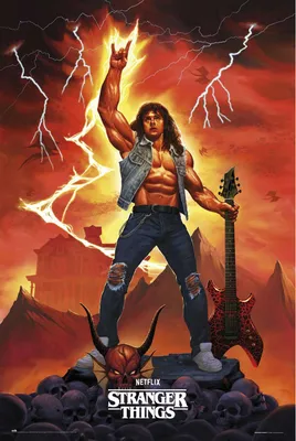 Image de Stranger Things - Poster - Eddie + 1 Ü-Poster 61x91,5cm