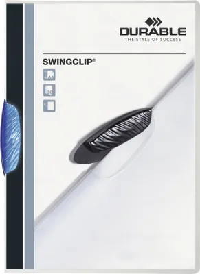Produktbild von DURABLE Klemmmappe SWINGCLIP® 30 A4 transparent, 226006 blau