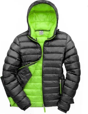 Produktbild von Result R194F | Ladies Snow Bird Padded Jacket - Farbe: Black/Lime - Größe: S