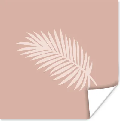 Produktbild von MuchoWow® Poster Sommer - Palmenblatt - Pastell 75x75 cm - Wand Dekoration