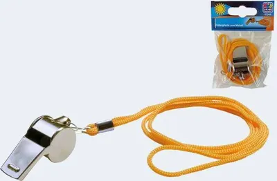 Produktbild von Trillerffeife Metall mit Kordel