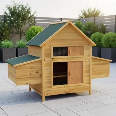 Immagine prodotto di Pollaio Mucola pollaio pollaio conigliera ruspante gabbia per conigli in legno conigliera piccoli animali conigliera all'aperto recinto gabbia di corsa