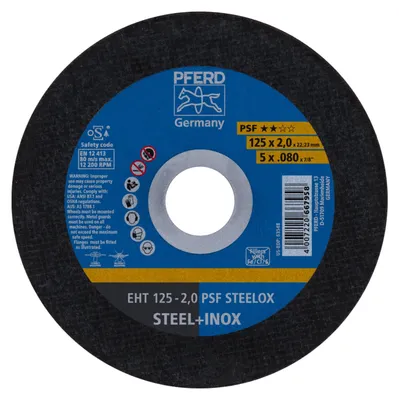 Obrázek produktu pro PFERD 69120850, Řezací disk, Nerezová ocel, Ocel, 12,5 cm, Jakékoliv značky, Plochý, 2,22 cm