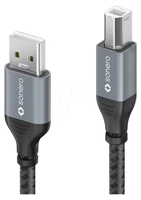 Obrázek produktu pro sonero SPC-U010-010, 1 m, USB A, USB B, USB 2.0, 0,48 Gbit/s, Černá, Šedá