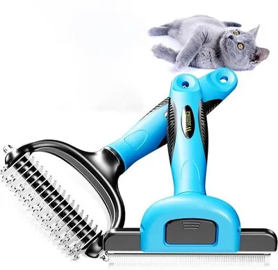 Produktbild von Famanu Haustierpflegeset 4-teilig mit Bürsten, Nagelknipser und Trimmer - Grün