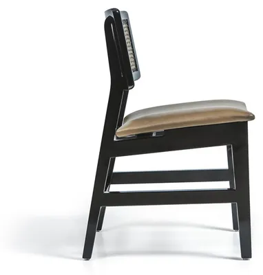 Produktbild von Esszimmer Stuhl Schwarz Holzstuhl Neu Möbel Polster Sitz Design Modern