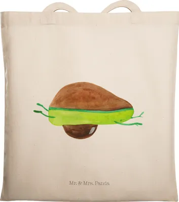 Produktbild von Mr. & Mrs. Panda Tote Bag Avocado Yoga - Transparent - Geschenk, Tasche, Hilfe, Jutebeutel, Bauch, Beutel, Büchertasche, Schultasche, Sport, Haha, Unsportlich