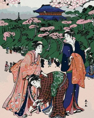 Produktbild von Zuty - Malen nach Zahlen - JAPAN UND BLÜHENDE SAKURAS, 40x50 cm, mit Keilrahmen (bereits gespannt)