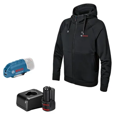 Produktbild von Beheizbarer Hoodie GHH 12+18V XA M, 1 x Akku GBA 12V 2.0Ah, Ladegerät