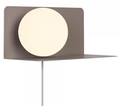 Immagine prodotto di Lampada da parete con mensola NORDLUX Lilibeth, Variante: Ø 150 x 160 mm, E14, marrone