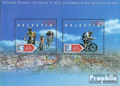 Produktbild von Briefmarken Schweiz 2004 Mi Block35 (kompl.Ausg.) gestempelt Fahrradland Schweiz
