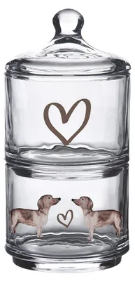 Produktbild von Clayre & Eef Vorratsglasdeckel Ø 10x21 cm Glas Dackel