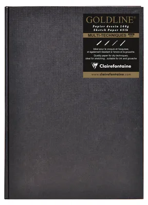 Produktbild von Clairefontaine 3329681342436, Schwarz, 140 g/m², 64 Blätter