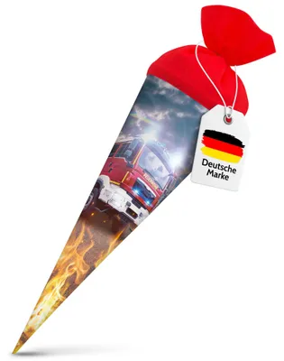 Produktbild von itenga Geschwister Schultüte rund 35cm Feuerwehr
