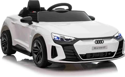 Produktbild von Elektrisches Kinderauto Audi RS E-tron GT 12V, weiß, breiter Einzelsitz, 2,4-GHz-Fernbedienung, USB-/AUX-Eingang, Bluetooth, Federung, Lithium-Batterie, LED-Leuchten, 2 x 25W Motor, ORIGINALE Lizenz