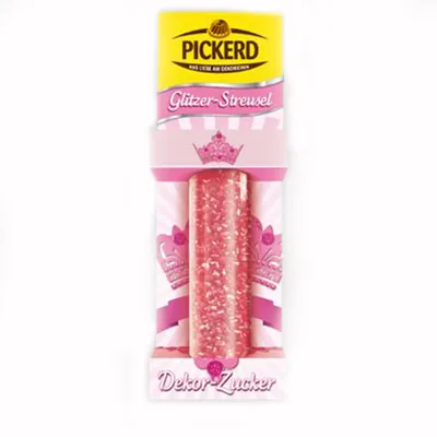 Produktbild von Pickerd brokatowa posypka do dekoracji różowa cukier różowy musujący 34g