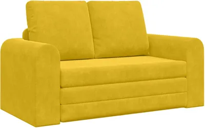 Obrázok produktu pre vidaXL Rozkladacia pohovka žltá 148 x 71 x 83 cm zamat
