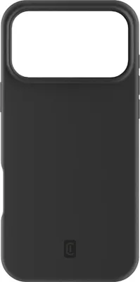 A black phone case is shown against a white background.