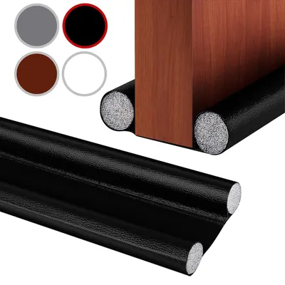 Obrázek produktu pro Těsnění pod dveře - Dvojité těsnění - 96 cm - Černé
