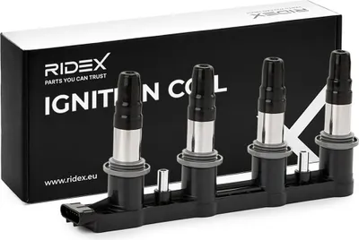 Produktbild von RIDEX 689C0179 Zündspule 12V für CHEVROLET ORLANDO (J309) CRUZE (J300) Aveo / Kalos Schrägheck (T250, T255) CRUZE Station Wagon (J308)