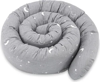 Produktbild von Seitenschläferkissen Bettschlange Body Pillow 150 cm Baumwolle - Kopfkissen lang Bettrolle Schlafkissen Nackenrolle Monde