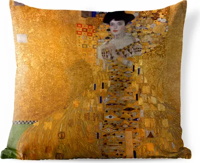 Produktbild von MuchoWow® Outdoor Kissen - Porträt von Adèle Bloch-Bauer I - Gemälde von Gustav Klimt - 40x40 cm - Wetterfest - Lounge Kissen - Kopfkissen - Interieur - Polster mit Bild