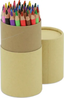 Produktbild von Betzold Dicke Dreikantstifte in Rundbox, 17,5 cm lang, Buntstift für Motorik/Geschicklichkeit, Setgröße: 48 Stück