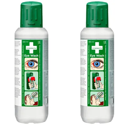 Produktbild von Augenspülflasche 2 x 0,5l DIN EN15154-4 CEDERROTH