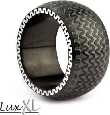 Produktbild von LuxXL Edelstahl Herren Ring schwarz „Reifen“ 56 (17.8 mm Ø)