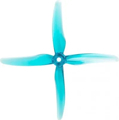 Produktbild von Gemfan 51455 Hurricane 4 Blatt Propeller Klar Blau 4 Stück 5 Zoll