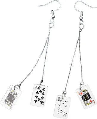 Produktbild von Spielkarten Ohrringe Miniblings Hänger Skat Kasino Kartenspiel Pokern Poker 2er