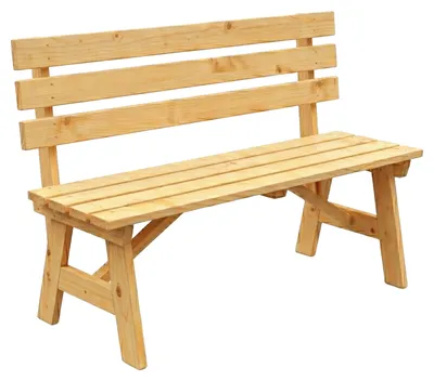 Zdjęcie produktu dla Ławka ogrodowa Relaxdays, dwuosobowa, do użytku na tarasie lub balkonie, z oparciem, wykonana z drewna sosnowego, wymiary: 80 x 116 x 56 cm, ławka do siedzenia, kolor naturalny
