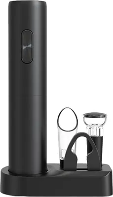 Produktbild von Elektrischer Weinöffner, 5-in-1-Korkenzieherspender, Folienschneider, Stopper, Aufbewahrungsbasis, wiederaufladbarer Flaschenöffner für Küchenpartys