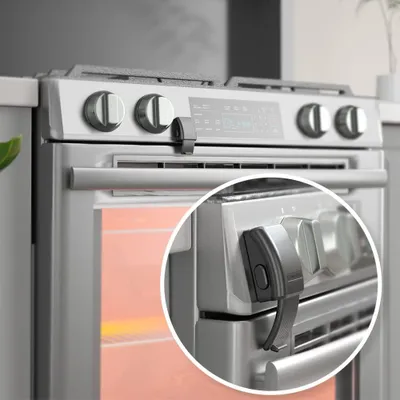 Imagen del producto de Cerradura de seguridad para puertas, apta para niños, resistente al calor, sin necesidad de herramientas, de color , para la cocina