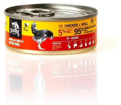 Obrázek produktu pro 3COTY Kuřecí křídla pro koťata - mokrá kočka krmivo - 80 g