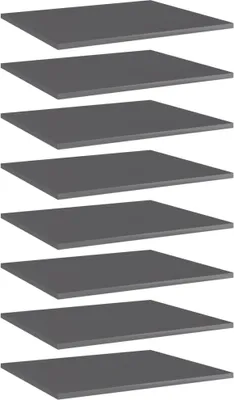 Produktbild von Bücherregal-Bretter 8 Stk. Hochglanz-Grau 60x50x1,5 cm