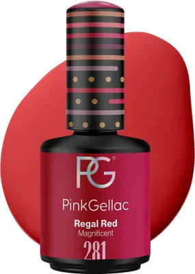 Produktbild von Pink Gellac - Shellac Nagellack 15 ml - Regal Red Gellack - UV Nagellack