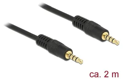 Obrázek produktu pro DeLOCK 83436, 3.5mm, Samec, 3.5mm, Samec, 2 m, Černá