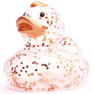 Produktbild von Badeente Glitzer gold Vinyl 8 cm