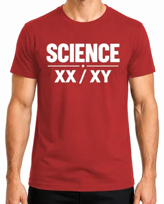 Imagen del producto de Ciencia XX XY Biología Cromosomas Genética. Camiseta para hombre, color rojo, talla S