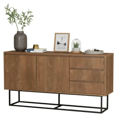 Immagine prodotto di Dmora Consolle Kuwait 36x140x72h cm Nero, 4 Vani un Ripiano