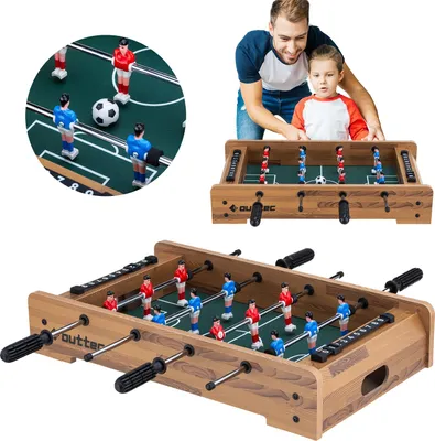 Produktbild von Outtec® Mini Kickertisch, Tischkicker, Tischfußball für Kinder und Erwachsene - 51 x 30 x 10 cm - inkl. 2 Bälle - Fußballtisch mit 12 Spieler, Torzähler