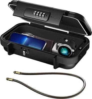 Produktbild von Tresor mit Zahlenschloss, Tragbare Sicherheitsbox Wasserdicht Anti-Diebstahl, Mini Safe Tresor mit Zahelncode, Sicherheitskassette für Ausweise, Scheckbücher, Schmuck, Smartphone ect