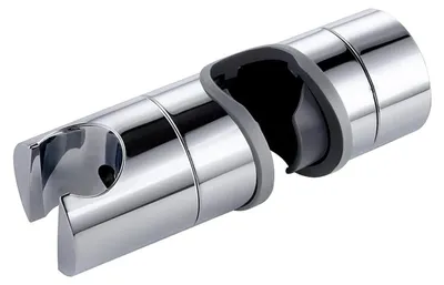 Produktbild von Duschkopfhalterung 1 Stück, Verstellbarer ABS Duschstangenclip Silber, Für Duschstange 18–25 mm, Badezimmer Ersatzhalterung