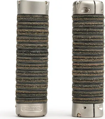 Productafbeelding van Grips en handvatten Brooks BLG2LL0A27202 - Zachte leren handvatten (130+130mm) - Zwart