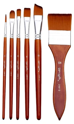 Produktbild von Pinselset mit Nylonborsten für Künstler, Anfänger und Bastler, 6 Stück