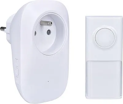 Immagine prodotto di Campanello senza fili Solight con presa di corrente, 250 m, bianco, codice di apprendimento